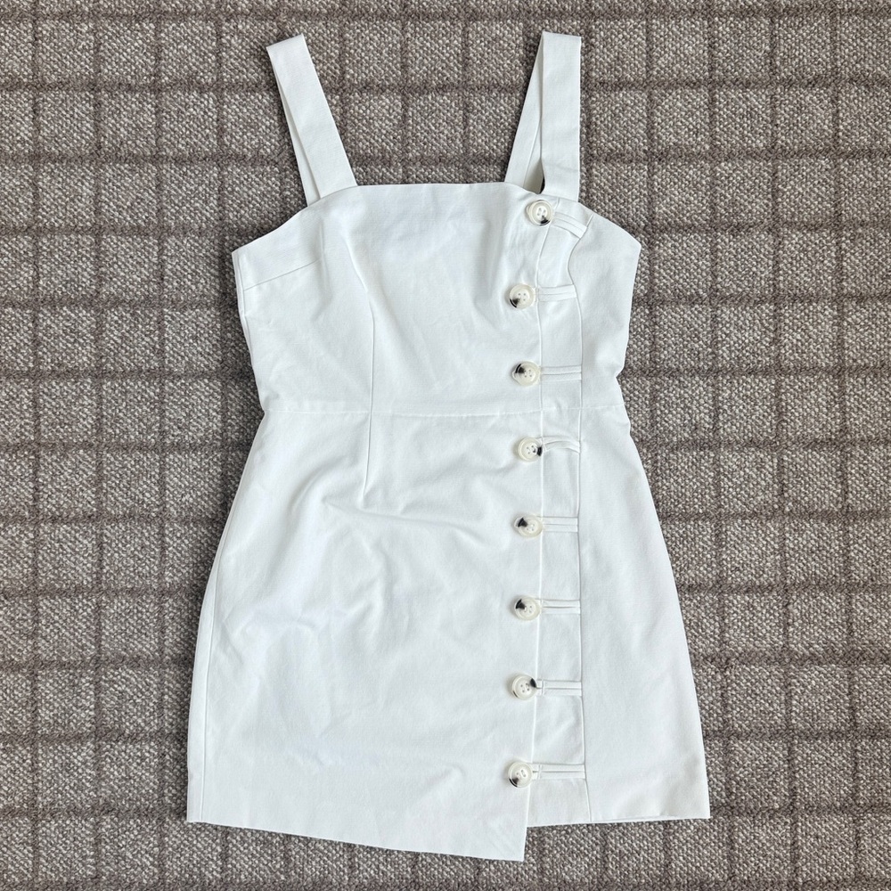 Women’s Finders Keepers White Mini dress with button detail Size L